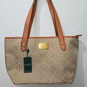 Ralph Lauren signature vintage satchel tote